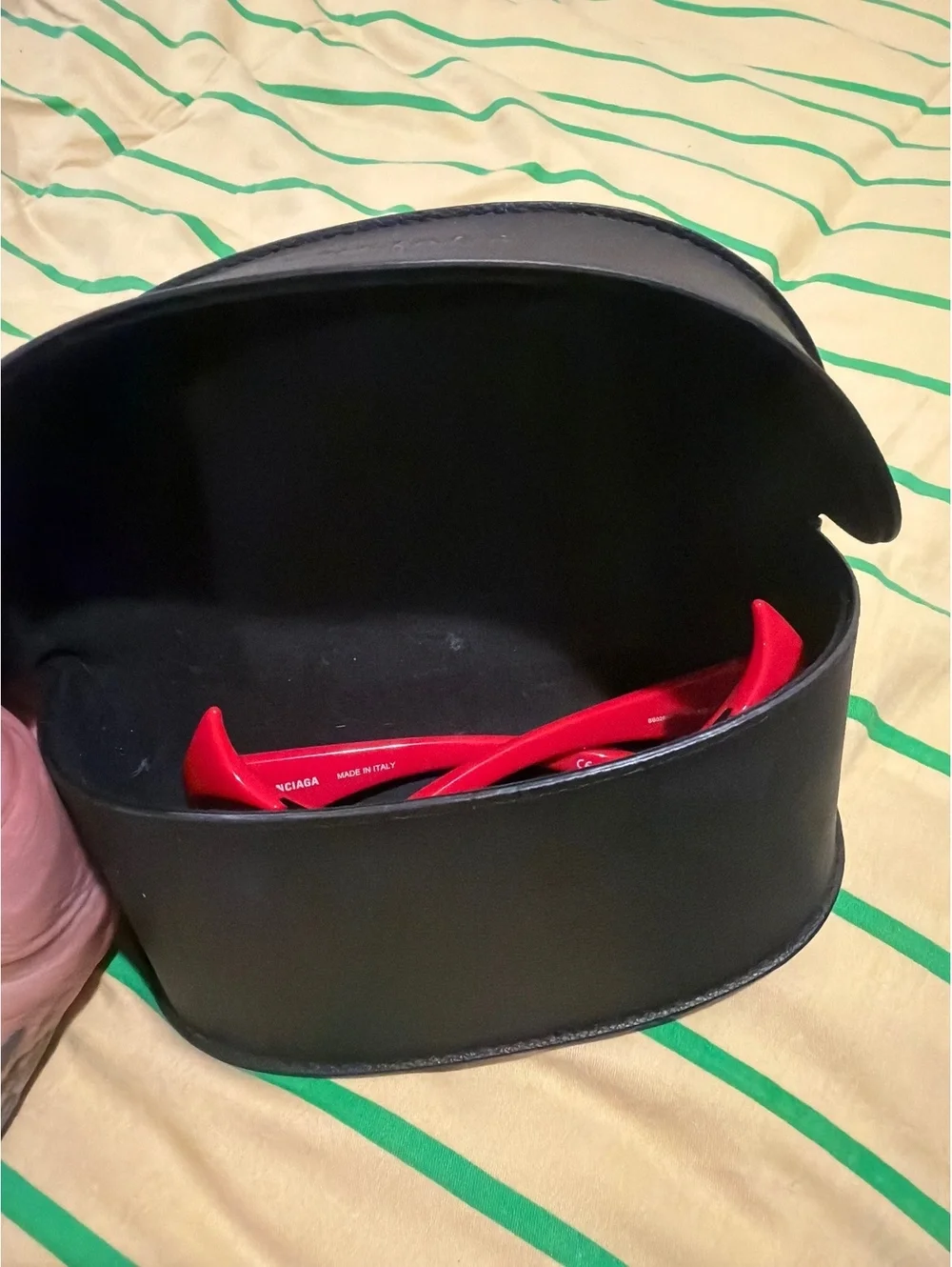 Balenciaga red horned framed sunglasses